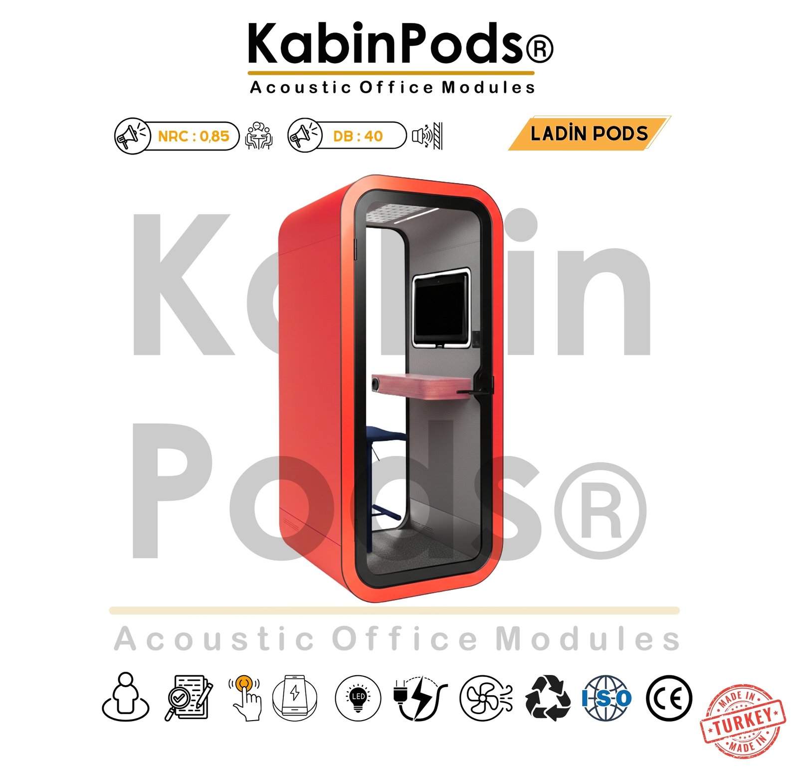 Telefon Kabini - 11. Görsel - Akustik Telefon Görüşme Kabini Modelleri ve Özellikleri